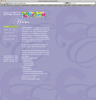 CE2 Studios, Creative Endeavors Website